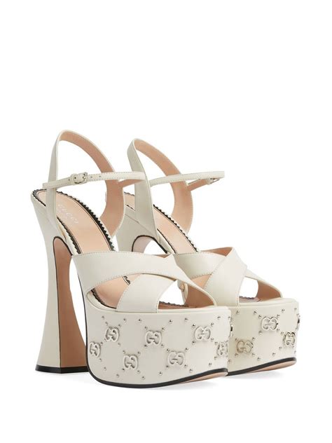 gucci gg crystal sandals|white gucci sandals women's.